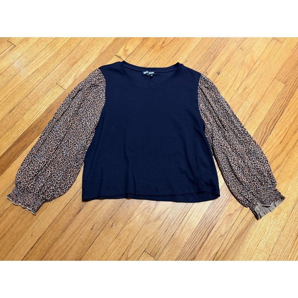 DKNY Plus Size Long Sleeve Leopard women's Top Blouse new with tag 3XL